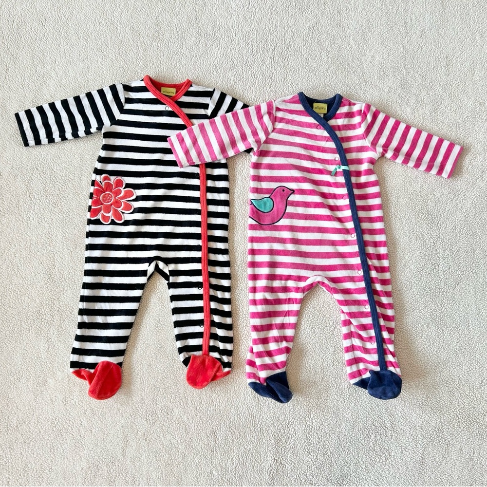 Offspring fleece footies pajamas, size 9 months